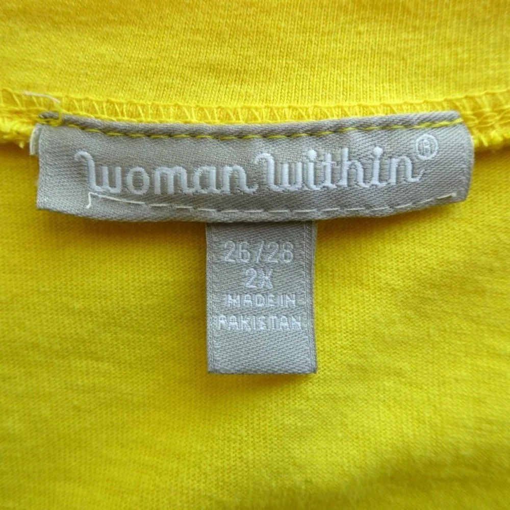 Woman Within Yellow Tee Dress 2X